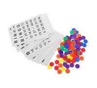 SUPVOX 1 Juego Bingo Completo con Tarjetas y Fichas de Plástico Reuniones Familiares y Fiestas Atención