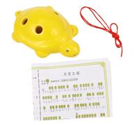 SUPVOX 1 Juego Cerámica alta ocarina en forma de animal instrumento musical ocarina flauta ocarina de porcelana ocarinas para ocorina porcelana blanca Yellow