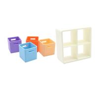 SUPVOX 1 Juego Contenedor Modular de Plástico con Estante para Organizar y Exhibir Accesorios de Juguetes para y Combinaciones Únicas