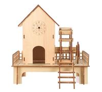 SUPVOX 1 Juego de casa de Madera en 3D: casa en Miniatura de Madera para armar, Rompecabezas 3D - Cabaña de Noria de para armar, Modelo de construcción, pintable