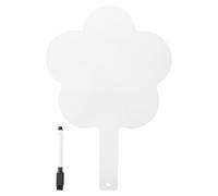 SUPVOX 1 juego de tablero de respuestas de borrado en seco con asa | Paleta blanca pequeña para votar, puntuar y pujar - Doble cara y en blanco para estudiantes, profesores y material escolar de 13,3