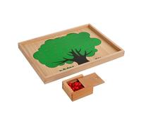 SUPVOX 1 Juego Educativo de Manzanas Juguete Montessori de Árbol de Manzanas para Aprendizaje de Matemáticas Básicas para Desarrollo Cognitivo Infantil