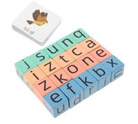SUPVOX 1 Juego Educativo de Ortografía para Tarjetas Flash de Letras y Cubos de Juguete Interactivo Montessori Aprendizaje Preescolar Tarjetas Caja de Diversión Familiar y Enriquecimiento