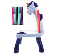 SUPVOX 1 Juego Juguete de proyección Juguete cognitivo proyector para Calcar Juguetes de Pintura de proyección Mesa de proyector de Dibujo Juguete Educativo de Dibujo AbS Azul