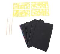 SUPVOX 1 Juego Papel De Borrador Dibujo De Cero Raspar Papeles De Dibujo Bloc De Dibujo para Pequeños Bosquejo Pintura De Cero Pintura De Arena Manualidades para Bambú