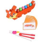 SUPVOX 1 Juego Perlas de Madera para Juguete Montessori de para Desarrollo de Habilidades y Cognición del Color Interacción Hijos para Hogar y Guardería