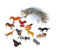 SUPVOX 1 Juego Tarjeta Modelo Animal Juego de emparejar para pequeños Juego de correspondencias para Tarjetas de emparejamiento de Animales Figuras de Animales Juguetes Papel