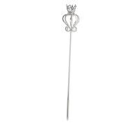 SUPVOX 1 Pieza Crown Scepter Fairy Stick Víspera de Todos cetros Elegante Fiesta Varita de ángel Varita mágica Accesorios de Mago Varita Brillante Acero Plata