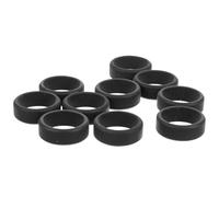 SUPVOX 10 Anillos de Silicona Flexibles para Hombre Deportivos Color Negro Talla 8 10 Piezas Anillos Cómodos para Actividades al Aire Libre y Uso Diario