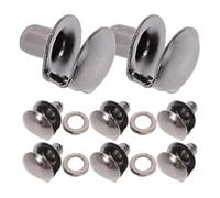 SUPVOX 10 Hebillas Metálicas para Cordones de Botas y Zapatos Color Gris Oscuro Tamaño 10 MM Kit de Reparación para Calzado Deportivo y Senderismo Accesorios Resistentes para