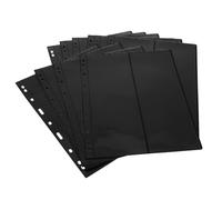 SUPVOX 10 Hojas de Inserciones de Álbum para Colección de Sellos Doble Cara Fondo Negro Formato de 9 Espacios Páginas Sueltas de Recambio para Álbum de Sellos Soporte para Organizar