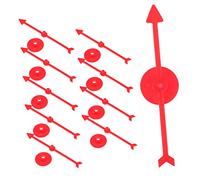 SUPVOX 10 Piezas Accesorios rotadores Juguete Fortuna Hilado Junta Tocadiscos Rueda giratoria de Mesa DIY Toy Kit de Juego el plastico Rojo