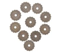 SUPVOX 10 Piezas Arandelas para Placas Traseras de Muebles, Arandelas para Tiradores de Armarios Vintage, Cobre, Decorativas, Instalación Segura, Estilo Retro, para Pomos y Tiradores