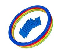 SUPVOX 10 Piezas Aros para Hebillas Set de Juguetes al Aire de Plástico para Coordinación y Diversión Jardín Cumpleaños y Actividades Infantiles