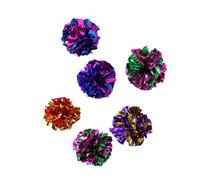 SUPVOX 10 Piezas Bolas de Juguete para Gatos con Sonido Crujiente Textura Ligera y Colores Metálicos Brillantes Pack de Unidades Colores Aleatorios para Estimular Color Color Aleatorio