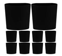 SUPVOX 10 Piezas Contenedor Colgante Cesta para Baño de Plástico Negro, Pequeño Bote de Basura Colgante, Portavasos, para Almacenamiento y Decoración de Salón de Belleza, Profesionales