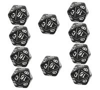 SUPVOX 10 Piezas Digital Dados De Juguete Dados De Múltiples Lados Juguetes Aritméticos para Juguetes Aula De Juego Dices De Juego Dados De Los Acrílico Negro