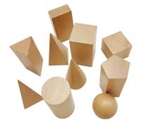 SUPVOX 10 Piezas Juguetes De Bloques De Construcción Geométricos Combinación De Material Didáctico Bloques De Construcción De Geometría Amarillo De Madera