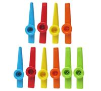 SUPVOX 10 piezas Kazoos Brillantes para Instrumento Musical Portátil de Plástico para Fiestas y Presentaciones Musicales Color Aleatorio Color Aleatorio