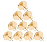 SUPVOX 10 Piezas Kit para Hacer Pendientes de Acero Inoxidable Dorado, Postes para Pendientes DIY Interior de 12 Mm, Accesorios para Joyería Manualidades, Suministros para Creación