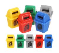 SUPVOX 10 Piezas Mini Cubos de Basura para Muñecas de Reciclaje DIY Resina para Decoración de Micro Contenedores de Basura Realistas para de Muñecas