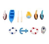 SUPVOX 10 Piezas Miniatura de Accesorios de Playa Estilo para Decoraciones de Micro Paisaje Barco Resin con Remos de y para de Hadas DIY