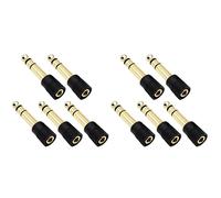 SUPVOX 10 Piezas Oro Audio 65 a 35 Adaptador Conector Hembra para Auriculares Convertidor De Conector De Auriculares De Audio Adaptador Estéreo Hembra Cobre Chapado En Oro Micrófono