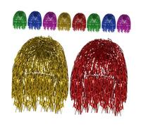 SUPVOX 10 Piezas Pelucas de Fiesta Brillantes y Divertidas Pelucas de Cosplay de Plástico para Halloween Carnaval y Disfraces Accesorios de Headdress Rojo Verde Azul