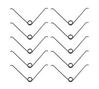 SUPVOX 10 Piezas Resortes En Forma De V Para Tijeras De Podar, Muelle De Repuesto De Acero Inoxidable, Resorte De Herramienta De Jardinería, Negro, 8.2x6x0.18cm