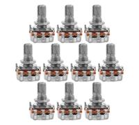SUPVOX 10 Potenciómetros de Guitarra A250k 15 Mm Eje Corto, Perillas de Volumen y Tono de Baja Fricción para Guitarra Eléctrica, Kit de 10 Piezas para Control Preciso en Instrumentos