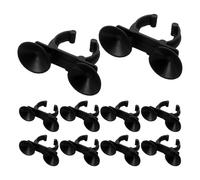 SUPVOX 10 Unidades Clip de Fijación Fácil Instalación para Tubo de Acuario con Ventosa de Goma y Plástico Negro, Compatible Multipropósito para Profesionales y Acuarios
