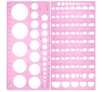 SUPVOX 10 Unidades Plantilla de Círculos para Dibujar de Plástico Rosa, Precisión para Medición, Adecuada para Quilling Niveles Artísticos