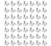 SUPVOX 100 Bases para Broches de Pecho Diy, Bandejas Redondas Base 13 Mm, Accesorios para Hacer Broches y Manualidades, Paquete de 2 Sets 50 Piezas Cada Uno, Color Plata, Adecuado