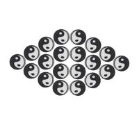SUPVOX 100 Cuentas Espaciadoras Tai Chi Yin Yang de Arcilla Polimérica, Redondas, Color Negro y Claro, para Hacer Pulseras y Collares Diy, Accesorios de Joyería Artesanal