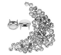 SUPVOX 100 Piezas de Tachuelas para Ropa Redondas de Aleación Plata, Estilo Punk Rock, Fáciles de Instalar y Prácticas para Lugar de Artesanía y Zapatos