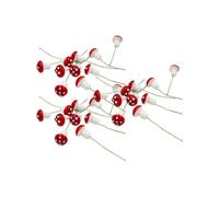 SUPVOX 100 Piezas Mini Hongo de Espuma Rojo para Micro Paisaje y Jardín