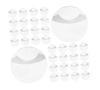 SUPVOX 100 Piezas Transparent Badge Protector Covers Plastic Round Sleeves Anti-scratch Pin Holders For Anime Button Pins