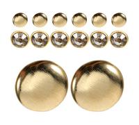 SUPVOX 100 Remaches de Gemas de Imitación Doble Tapa, Remaches de Cristal para Artesanía en Cuero, Decorativos para Ropa, Bolsos y Zapatos, 8 Mm, Color Claro Borde Dorado, Kit de 100