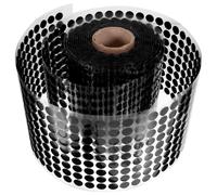 SUPVOX 1000 Pegatinas de Gancho y Bucle Adhesivo Doble Cara, Puntos Redondos Transparentes y Negros, Cinta Antideslizante para Fijar Alfombras, Cojines y Pinzas para Sábanas en Hogar