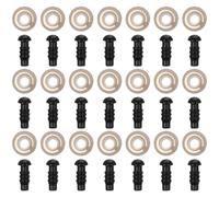 SUPVOX Ojos de seguridad 5 mm 100 piezas con arandelas plástico para muñecas, peluches y marionetas