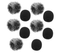 SUPVOX 10piezas Funda para Micrófono de Solapa Bloqueador de Viento Protector de Viento para Micrófonos Pequeños para Entrevistas y Grabaciones