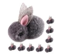 SUPVOX 10piezas Mini Conejito De Peluche para Decorar Ropa y Tocado Adorno De Conejo De Bricolaje para Juguetes