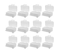 SUPVOX 12 Cajas Pequeñas de Maleta de Plástico Transparente, Mini Caja Organizadora para Dulces y Recuerdos de Fiesta, Diseño de Viaje y Tamaño Pequeño en Color Claro para Bodas