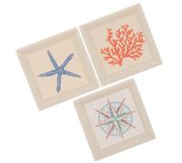 SUPVOX 12 para Casa de Muñecas, 3 Piezas Marco Pequeño de Puntos, Accesorios de Decoración de Pared para Casa en Miniatura Estilo Mediterráneo