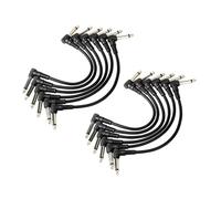 SUPVOX 12 piezas Cable Patch para Guitarra Eléctrica Unidades Negro Efecto Pedal Accesorios Instrumento Musical Resistente Sonido