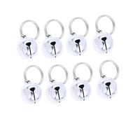 SUPVOX 12 Piezas Campanas para Mascotas de Cobre con Sonido Accesorios para Collares de Perros y Gatos Decoración Plateada