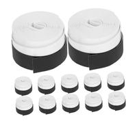 SUPVOX 12 Piezas Cinta de Agarre para Raquetas de Bádminton y Tenis Banda Antideslizante Absorbente de Sudor Diseño Elástico Perforado para Comodidad y Durabilidad Color Blanco