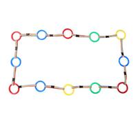 SUPVOX 12 Piezas Cuerda para Caminar Anillos Coloridos con Hebilla de Liberación Rápida Correa Antiperder para Preescolar Actividades al Aire Herramienta Segura para Maestros y Padres
