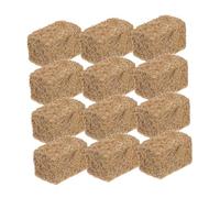 SUPVOX 12 Piezas De Pajar En Miniatura Modelo De Bloque De Heno Mini Fardo De Artificial Heno De Otoño para Conejos Figura De Jardín Heno De Guinea Mini Fardos De Heno