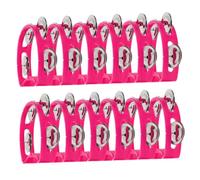 SUPVOX 12 Piezas Plastic Handheld Tambourines With Jingle Bells Lightweight Shaker Percussion Instruments For Adults Classroom Events Rhythm Practice